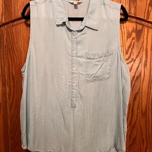 Time and Tru Sky Light Blue Sleeveless Top